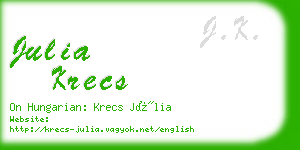 julia krecs business card